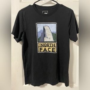 Just a black Northface shirt with the mountain in the front.